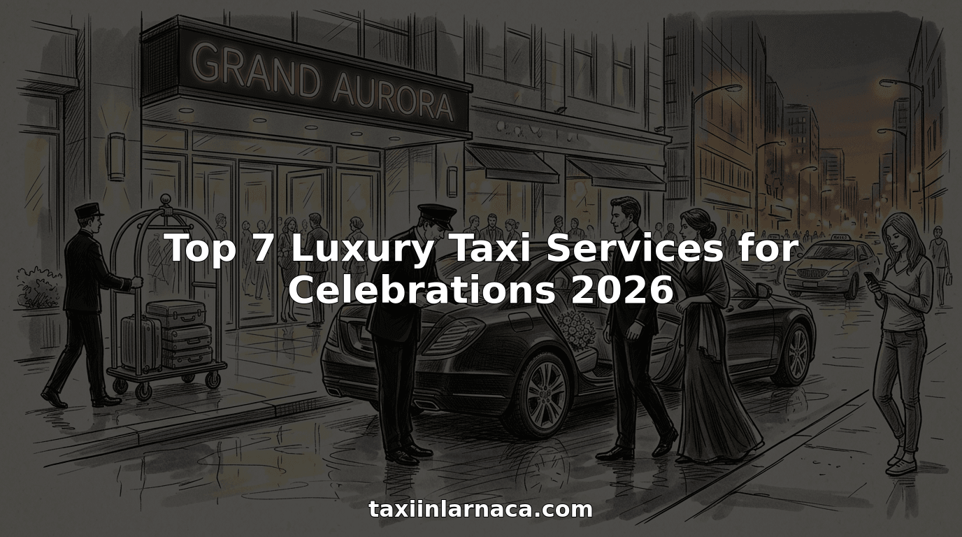 Chauffeur welcomes couple to luxury taxi at city hotel