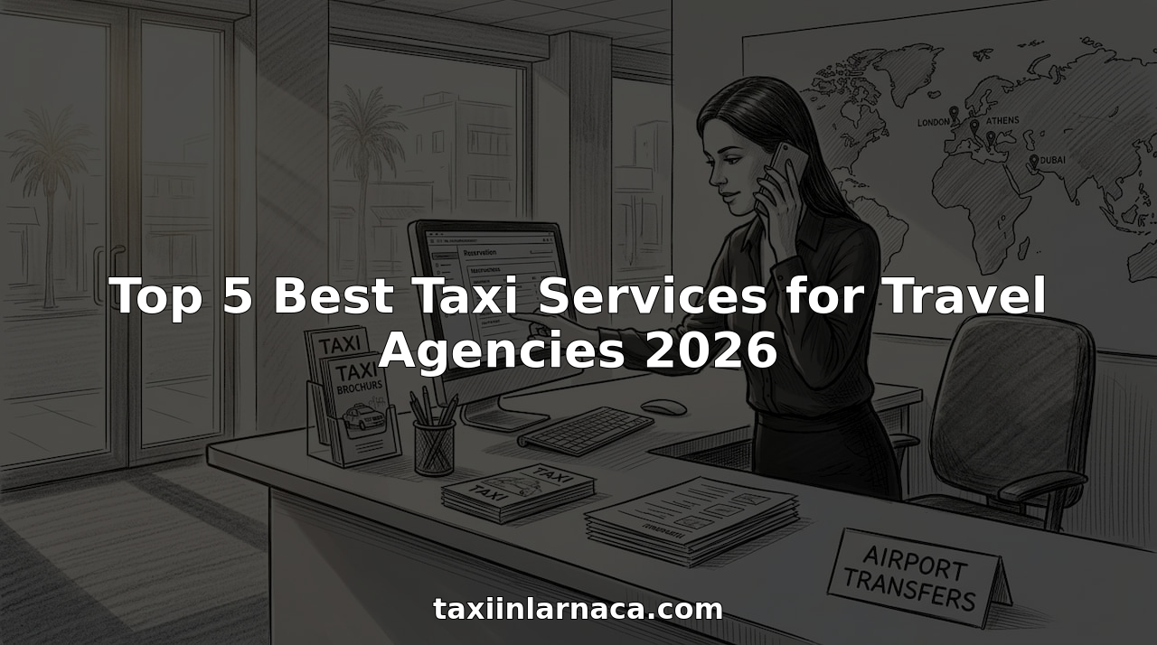 Travel agency coordinator booking taxi service